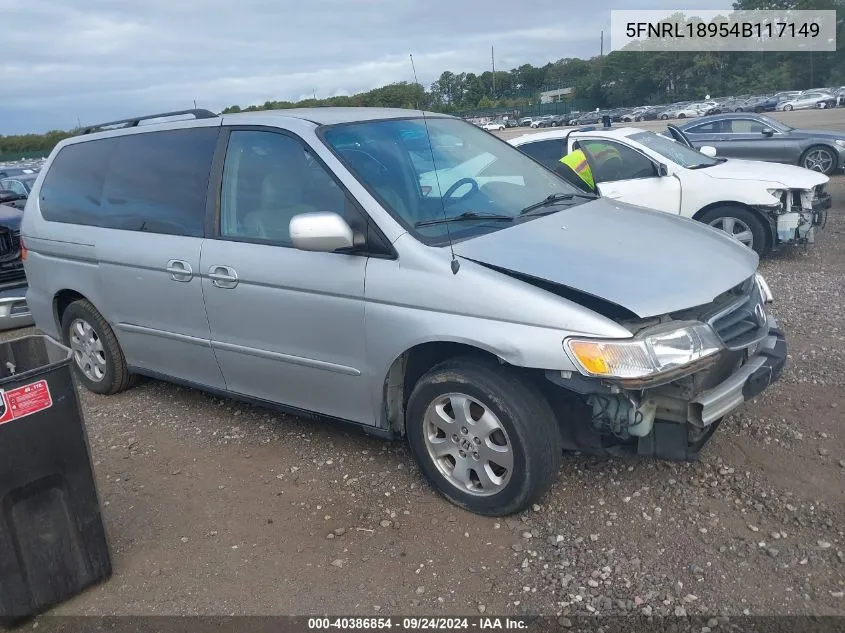 2004 Honda Odyssey Ex-L VIN: 5FNRL18954B117149 Lot: 40386854