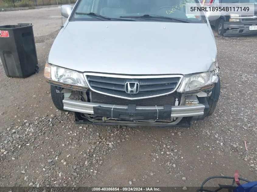 2004 Honda Odyssey Ex-L VIN: 5FNRL18954B117149 Lot: 40386854