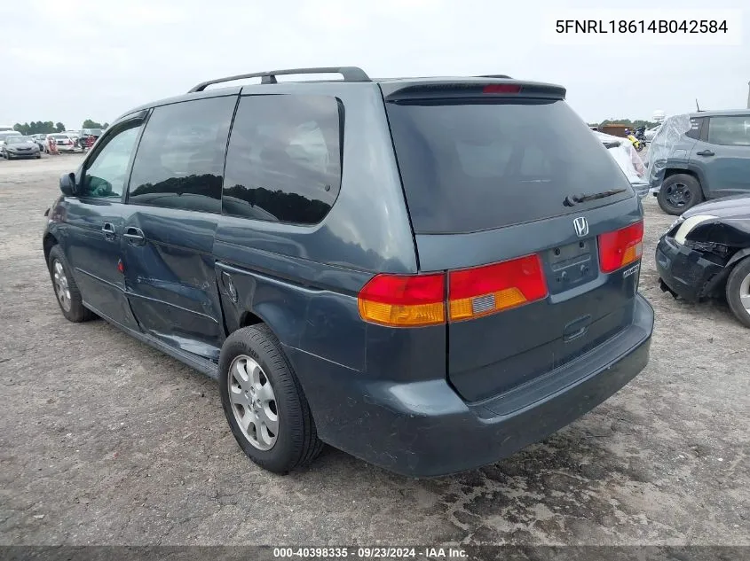 2004 Honda Odyssey Ex VIN: 5FNRL18614B042584 Lot: 40398335