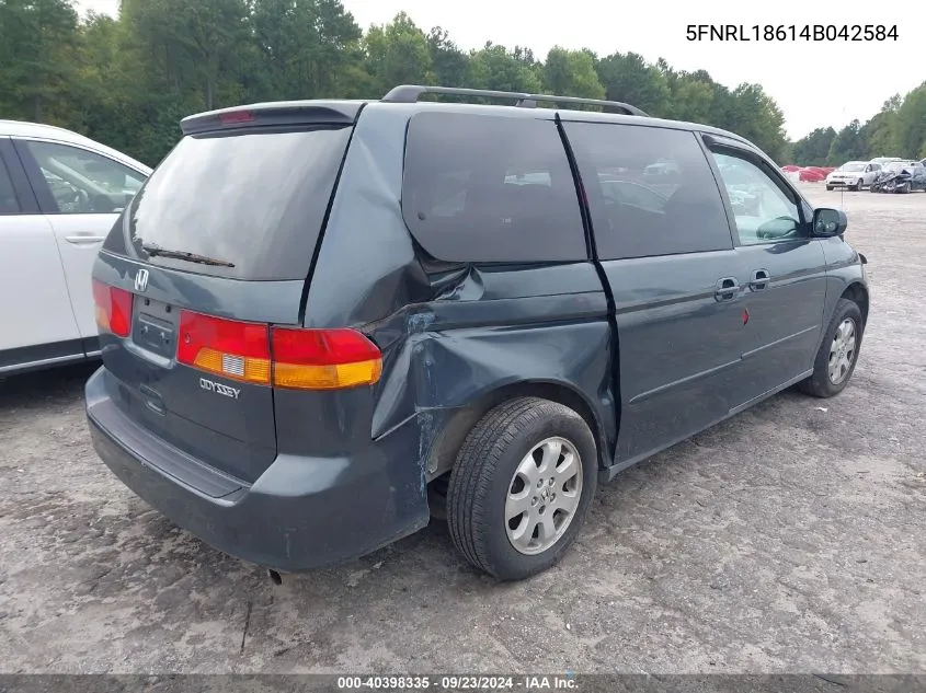 2004 Honda Odyssey Ex VIN: 5FNRL18614B042584 Lot: 40398335