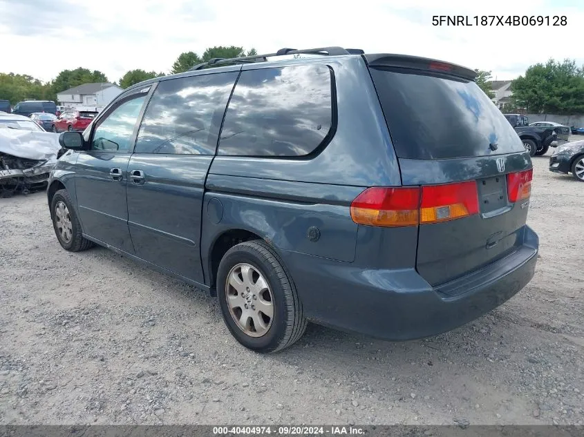 2004 Honda Odyssey Ex-L VIN: 5FNRL187X4B069128 Lot: 40404974