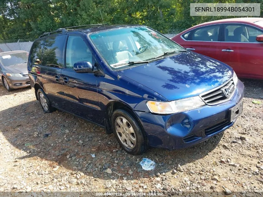 2004 Honda Odyssey Ex-L VIN: 5FNRL18994B054301 Lot: 40407924