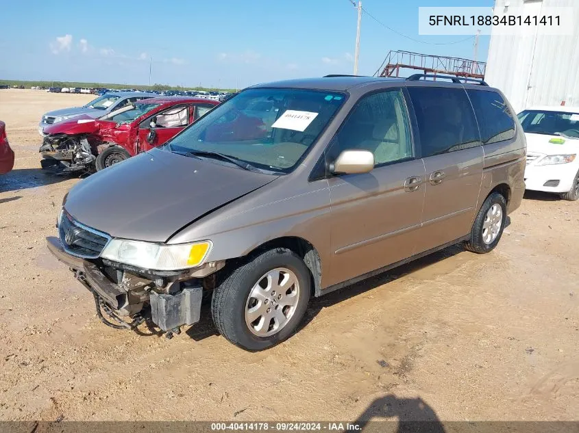 5FNRL18834B141411 2004 Honda Odyssey Ex