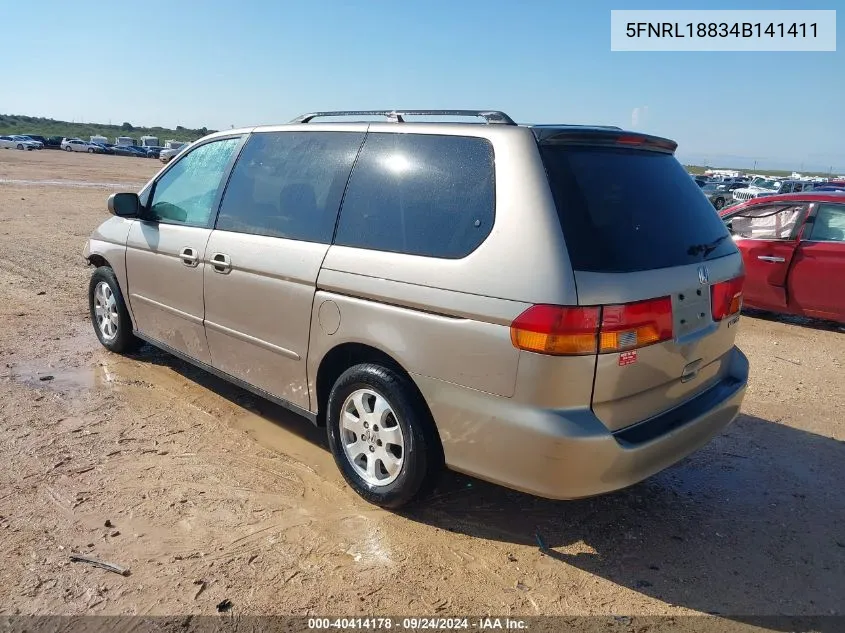 5FNRL18834B141411 2004 Honda Odyssey Ex