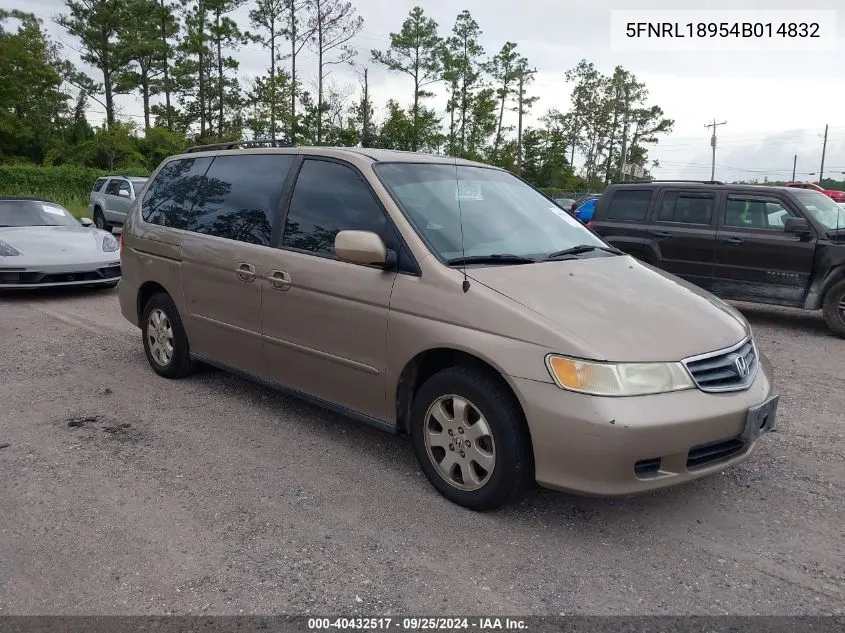 2004 Honda Odyssey Ex-L VIN: 5FNRL18954B014832 Lot: 40432517