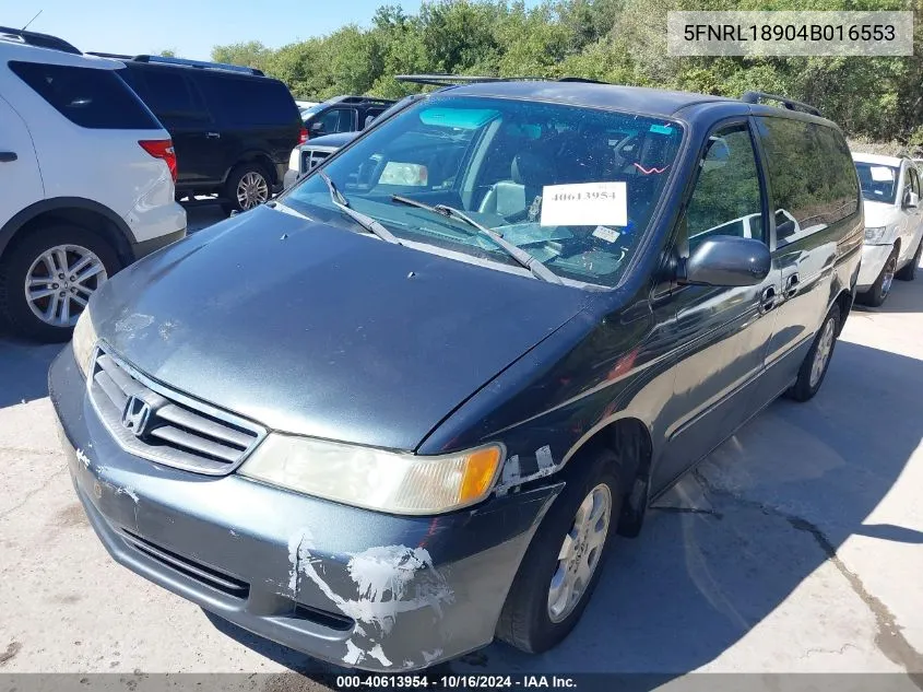 2004 Honda Odyssey Ex-L VIN: 5FNRL18904B016553 Lot: 40613954