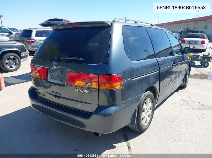 2004 Honda Odyssey Ex-L VIN: 5FNRL18904B016553 Lot: 40613954