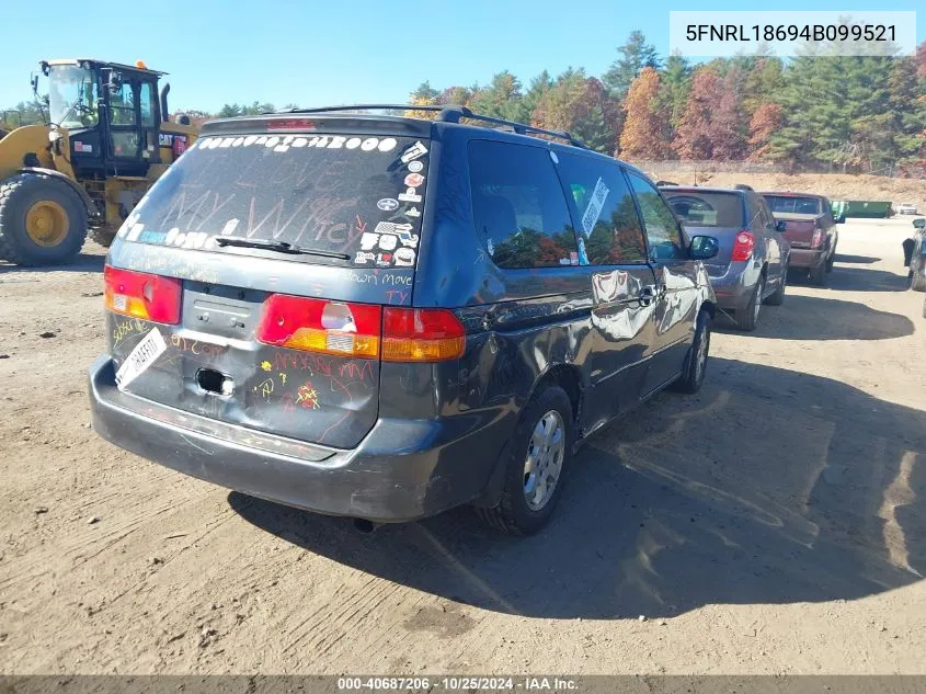 5FNRL18694B099521 2004 Honda Odyssey Ex