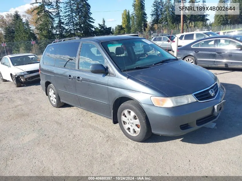 2004 Honda Odyssey Ex-L VIN: 5FNRL189X4B002644 Lot: 40688357