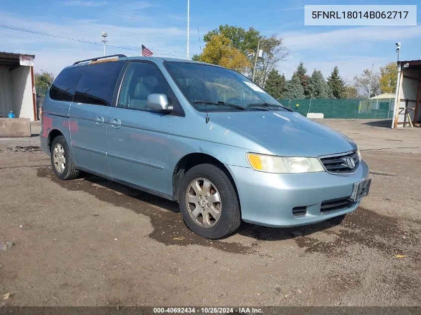 2004 Honda Odyssey Ex-L VIN: 5FNRL18014B062717 Lot: 40692434