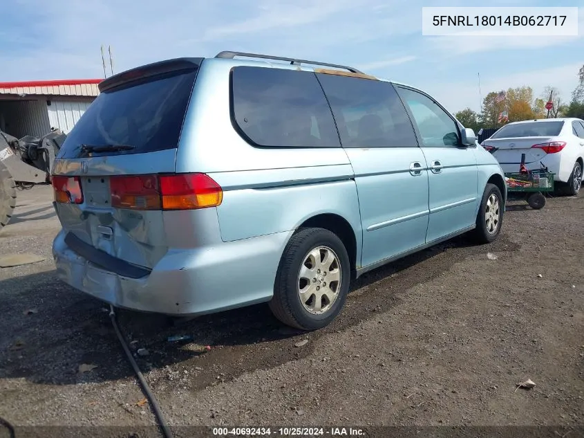 2004 Honda Odyssey Ex-L VIN: 5FNRL18014B062717 Lot: 40692434