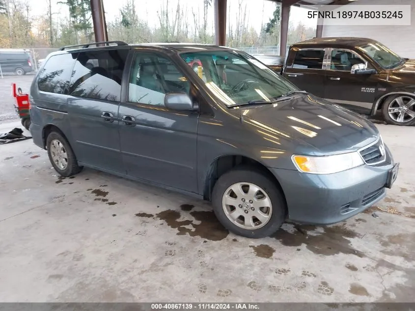 2004 Honda Odyssey Ex-L VIN: 5FNRL18974B035245 Lot: 40867139