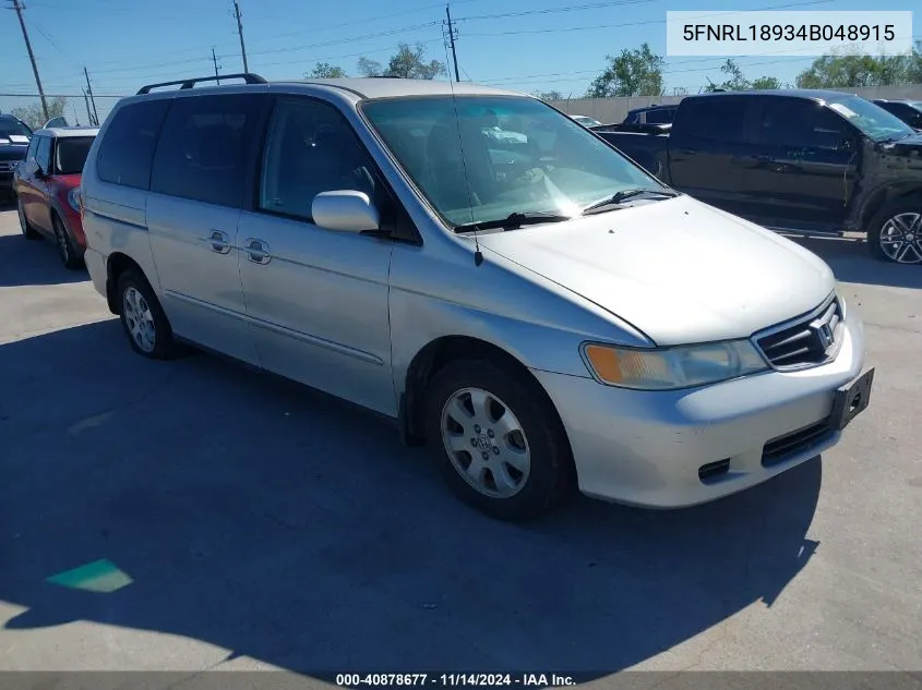 2004 Honda Odyssey Ex-L VIN: 5FNRL18934B048915 Lot: 40878677