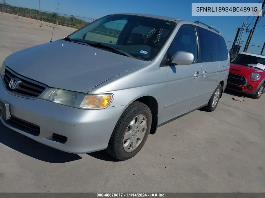 2004 Honda Odyssey Ex-L VIN: 5FNRL18934B048915 Lot: 40878677