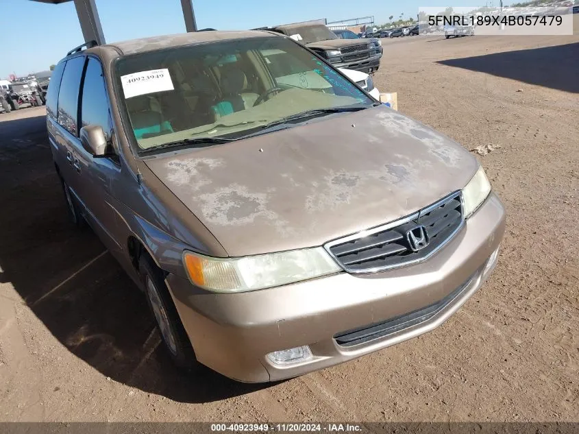 2004 Honda Odyssey Ex-L VIN: 5FNRL189X4B057479 Lot: 40923949