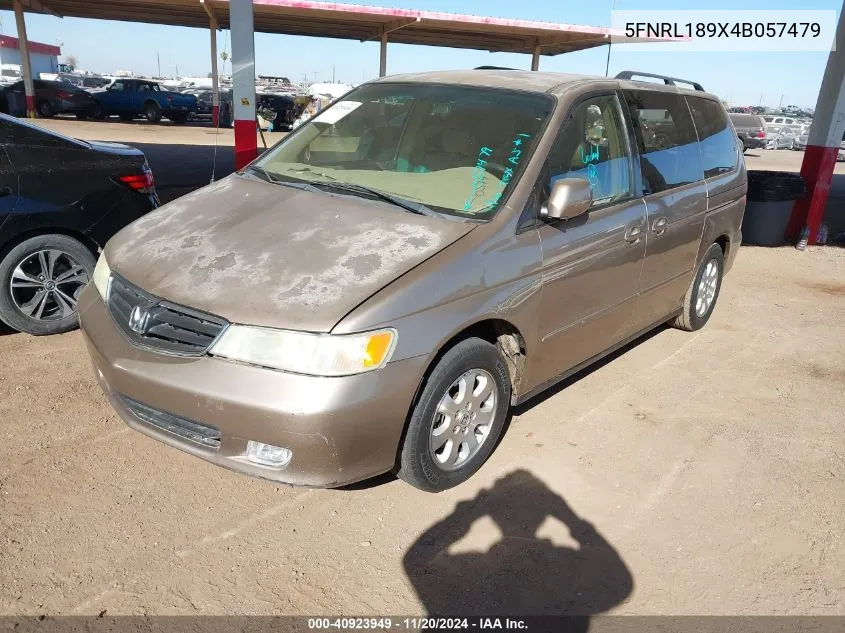 2004 Honda Odyssey Ex-L VIN: 5FNRL189X4B057479 Lot: 40923949