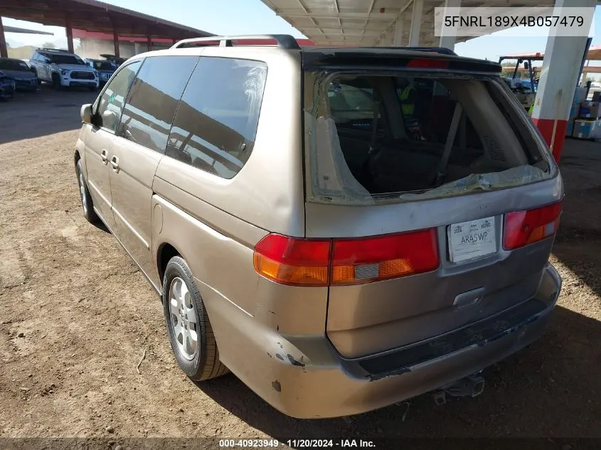 2004 Honda Odyssey Ex-L VIN: 5FNRL189X4B057479 Lot: 40923949