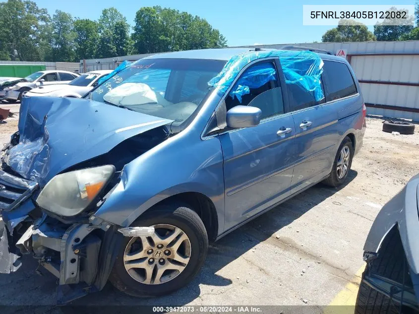 5FNRL38405B122082 2005 Honda Odyssey Ex