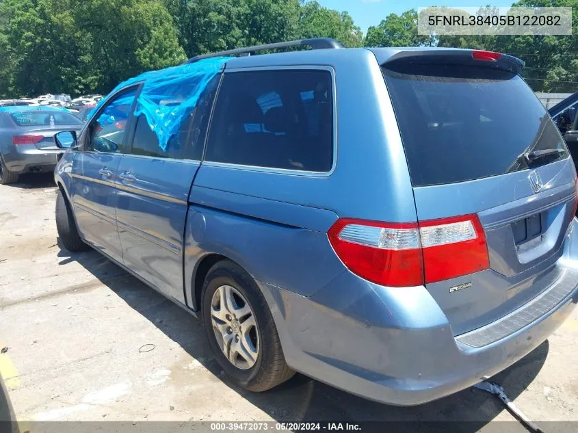 5FNRL38405B122082 2005 Honda Odyssey Ex