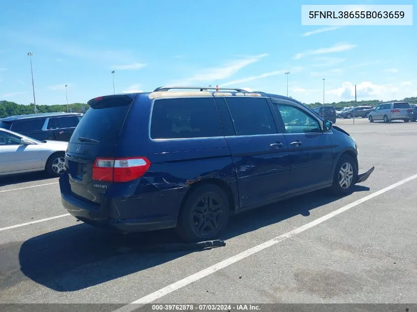 2005 Honda Odyssey Ex-L VIN: 5FNRL38655B063659 Lot: 39762878