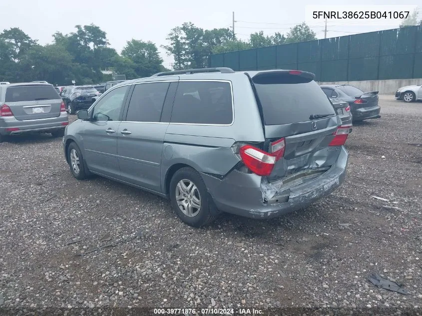 2005 Honda Odyssey Ex-L VIN: 5FNRL38625B041067 Lot: 40519464