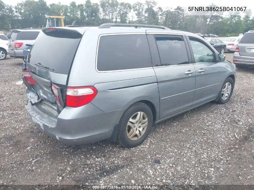 2005 Honda Odyssey Ex-L VIN: 5FNRL38625B041067 Lot: 40519464