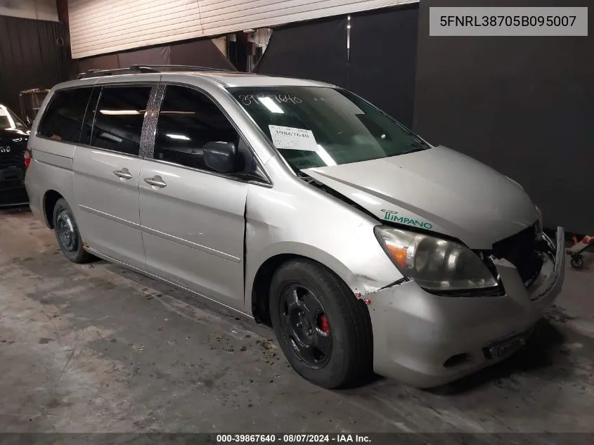 5FNRL38705B095007 2005 Honda Odyssey Ex-L