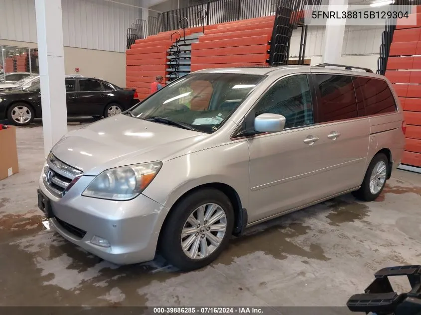 2005 Honda Odyssey Touring VIN: 5FNRL38815B129304 Lot: 39886285