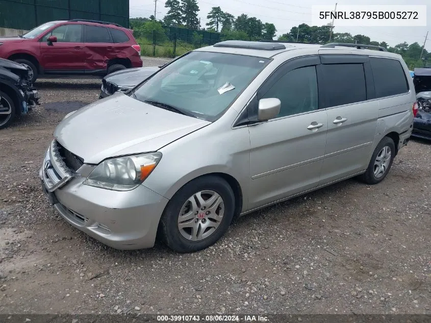 2005 Honda Odyssey Ex-L VIN: 5FNRL38795B005272 Lot: 39910743