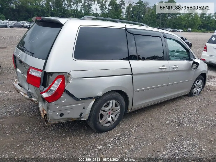 2005 Honda Odyssey Ex-L VIN: 5FNRL38795B005272 Lot: 39910743