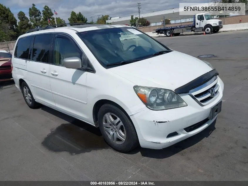 5FNRL38655B414859 2005 Honda Odyssey Ex-L