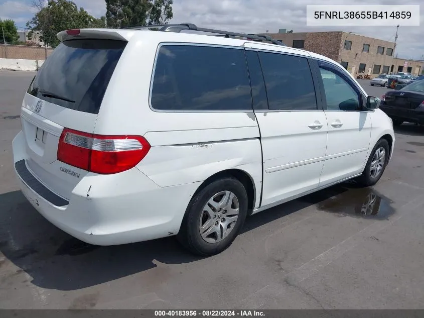 5FNRL38655B414859 2005 Honda Odyssey Ex-L