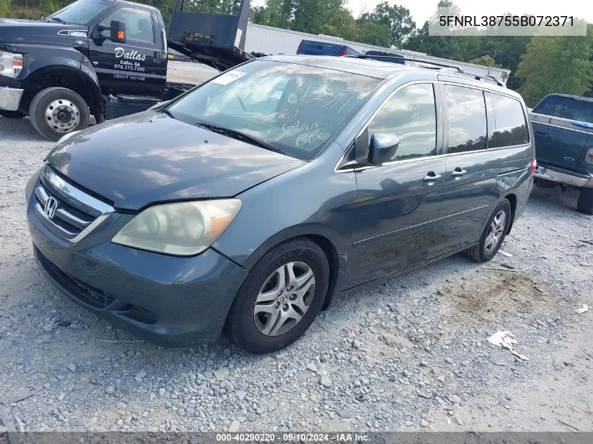 5FNRL38755B072371 2005 Honda Odyssey Ex-L