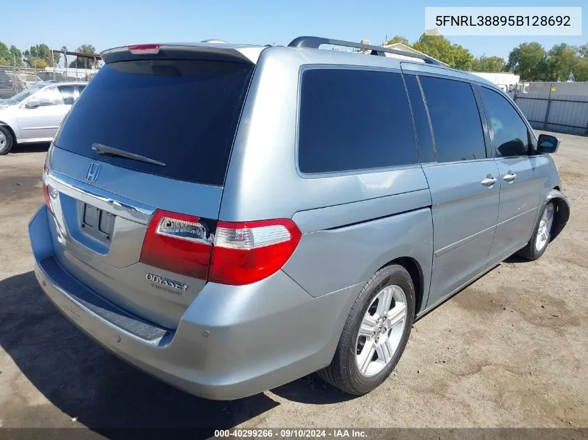 2005 Honda Odyssey Touring VIN: 5FNRL38895B128692 Lot: 40299266