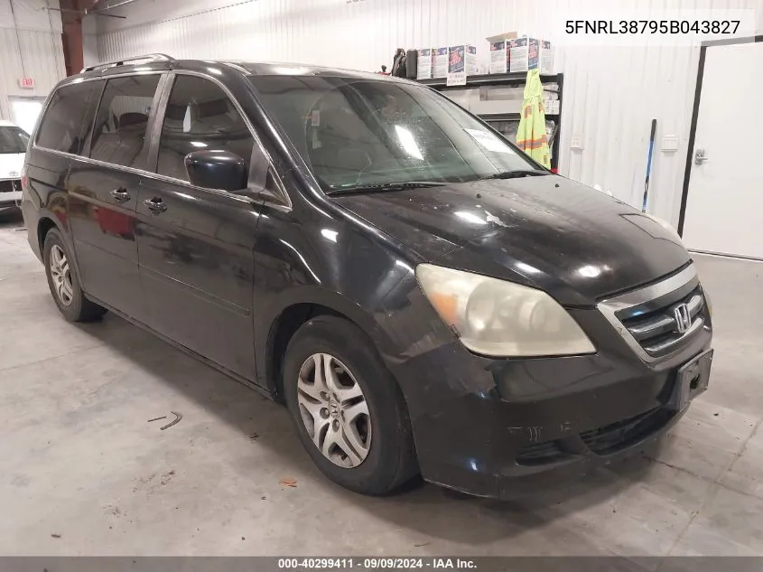 5FNRL38795B043827 2005 Honda Odyssey Ex-L