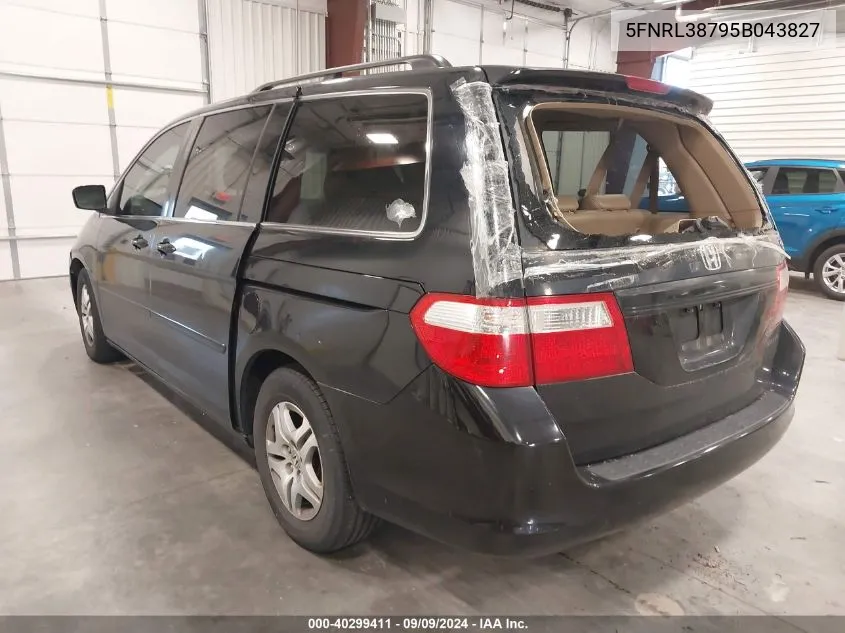 5FNRL38795B043827 2005 Honda Odyssey Ex-L