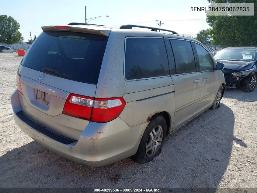 5FNRL38475B062835 2005 Honda Odyssey Ex