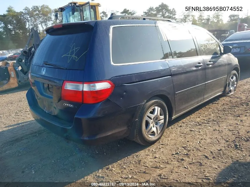 5FNRL38695B074552 2005 Honda Odyssey Ex-L