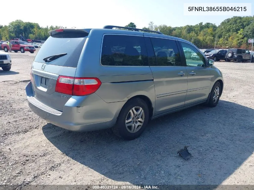 5FNRL38655B046215 2005 Honda Odyssey Exl