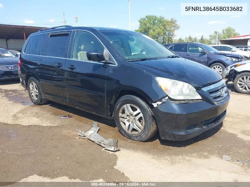 2005 Honda Odyssey Ex-L VIN: 5FNRL38645B033682 Lot: 40336984