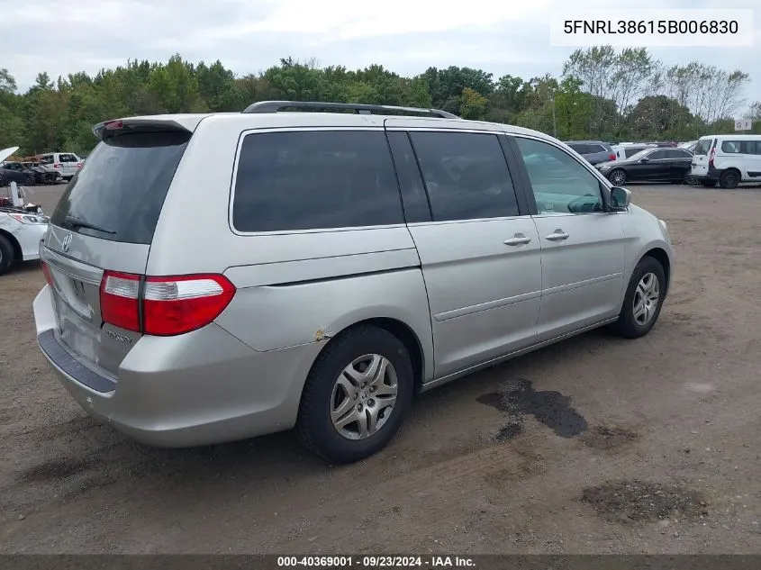 5FNRL38615B006830 2005 Honda Odyssey Ex-L