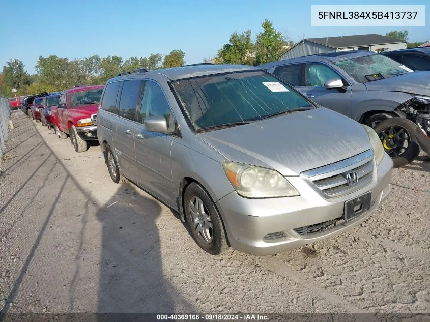 2005 Honda Odyssey Ex VIN: 5FNRL384X5B413737 Lot: 40369168