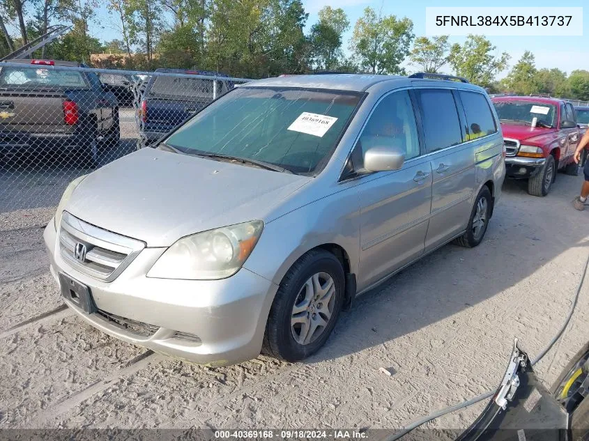 2005 Honda Odyssey Ex VIN: 5FNRL384X5B413737 Lot: 40369168