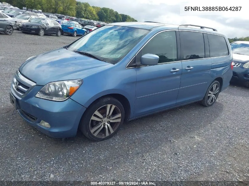 2005 Honda Odyssey Touring VIN: 5FNRL38885B064287 Lot: 40379327