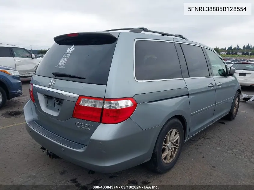 2005 Honda Odyssey Touring VIN: 5FNRL38885B128554 Lot: 40384974