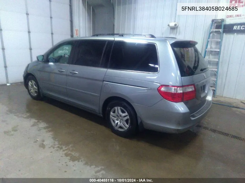 5FNRL38405B024685 2005 Honda Odyssey Ex