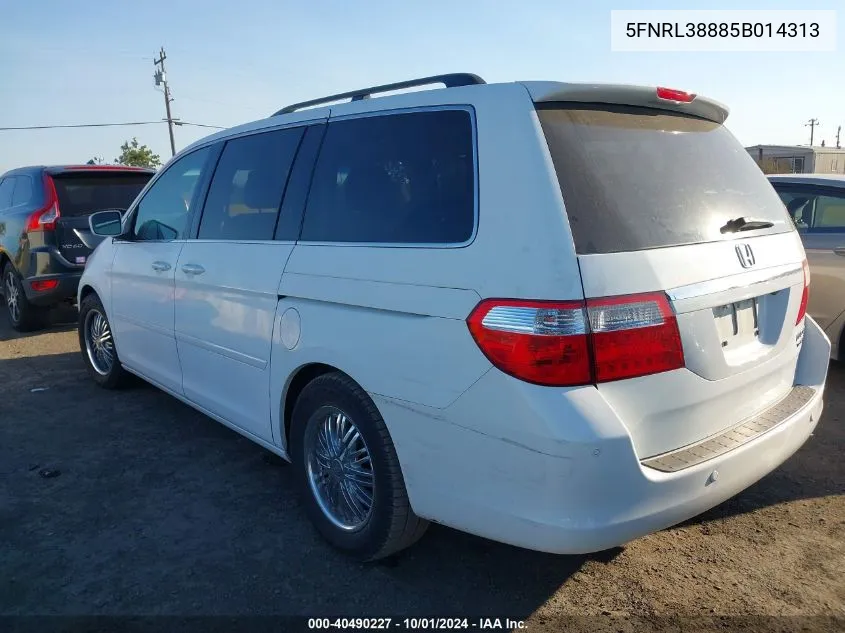 2005 Honda Odyssey Touring VIN: 5FNRL38885B014313 Lot: 40490227