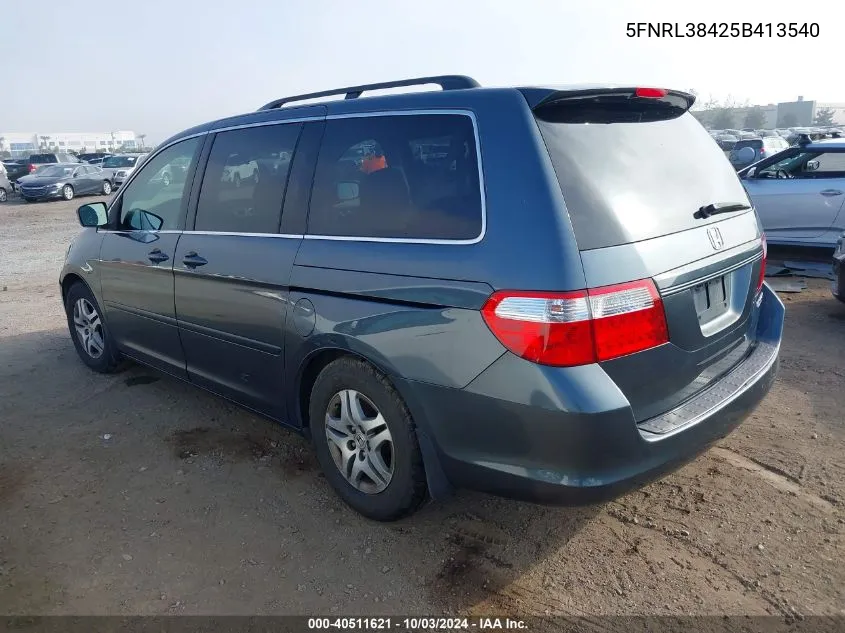 5FNRL38425B413540 2005 Honda Odyssey Ex