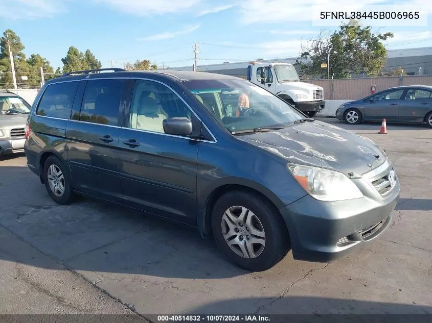 5FNRL38445B006965 2005 Honda Odyssey Ex