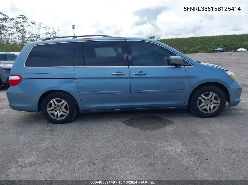 5FNRL38615B125414 2005 Honda Odyssey Ex-L